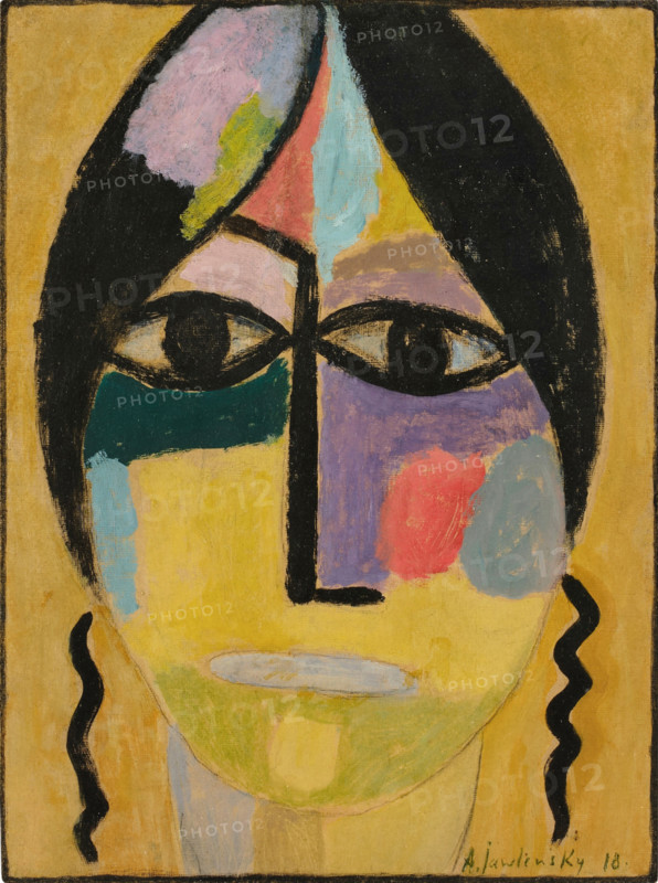 Mystical Head: Raven's Wing IV, 1918. Creator: Alexei Jawlensky.