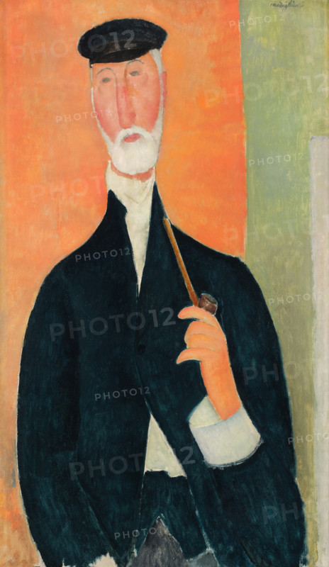 Homme à la pipe (Le Notaire de Nice), 1918-1919. Creator: Amadeo Modigliani.