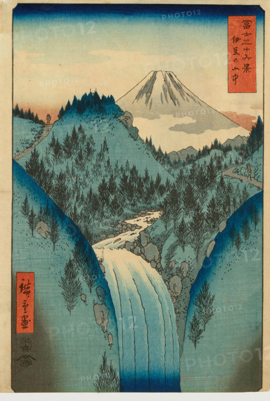 In the Mountains of Izu Province (From the series 36 Views of Mount Fuji), 1858. Creator: Ando Hiroshige.