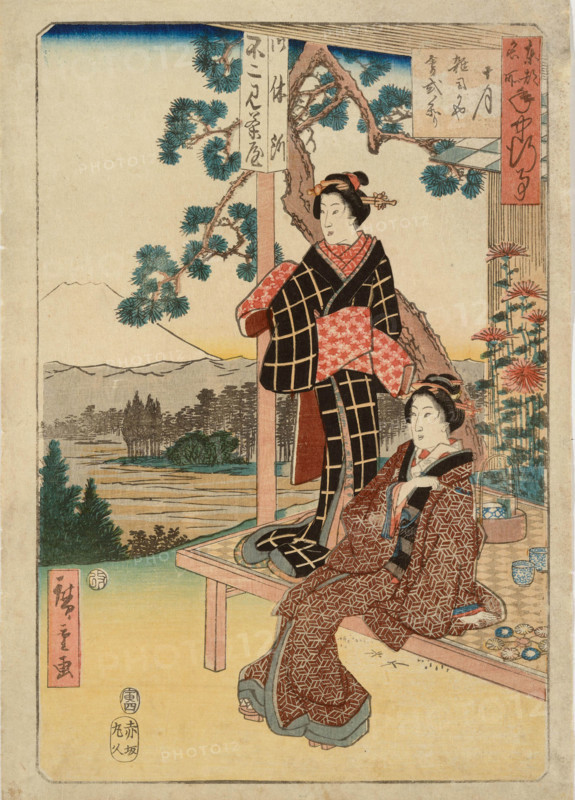 Tenth Month: Memorial Service in Zoshigaya (Famous Views of Annual Events in the Eastern... 1854. Creator: Ando Hiroshige.
