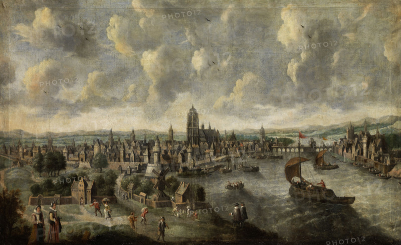 View of the city of Frankfurt am Main, 17th century. Creator: Anon.