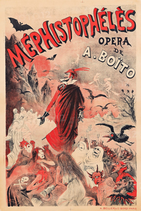 Poster for the opera "Mefistofele" by Arrigo Boito, c1895. Creator: Anon.
