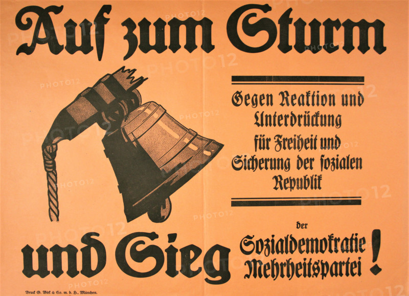 Onward to the storm and victory of the Majority Social Democratic Party!, 1920. Creator: Anon.