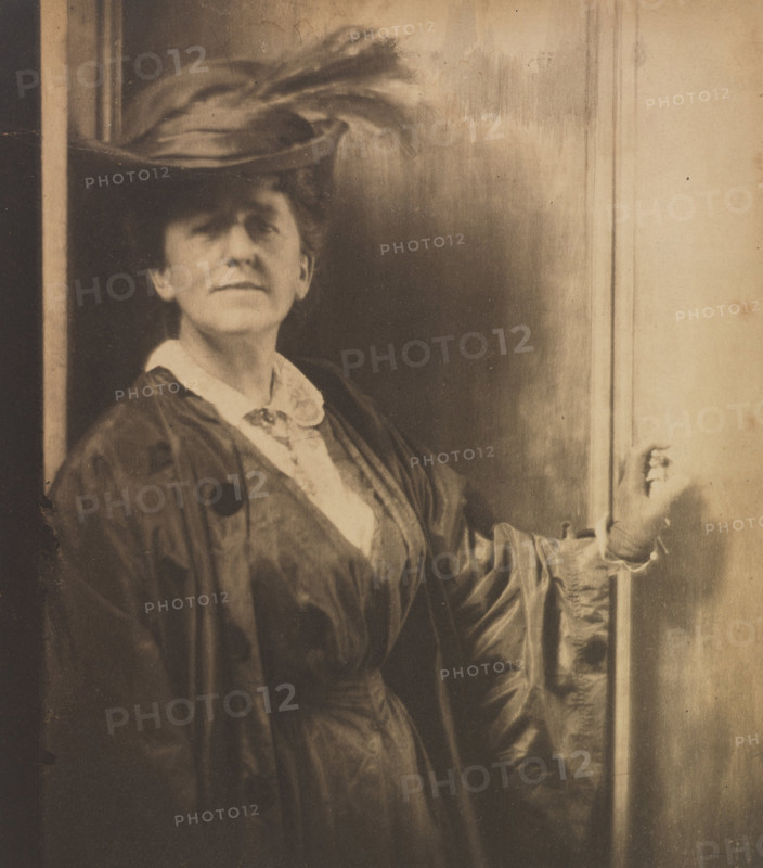 Portrait of Gertrude Käsebier, 1903. Creator: Baron Adolf Edward Sigismond de Meyer.