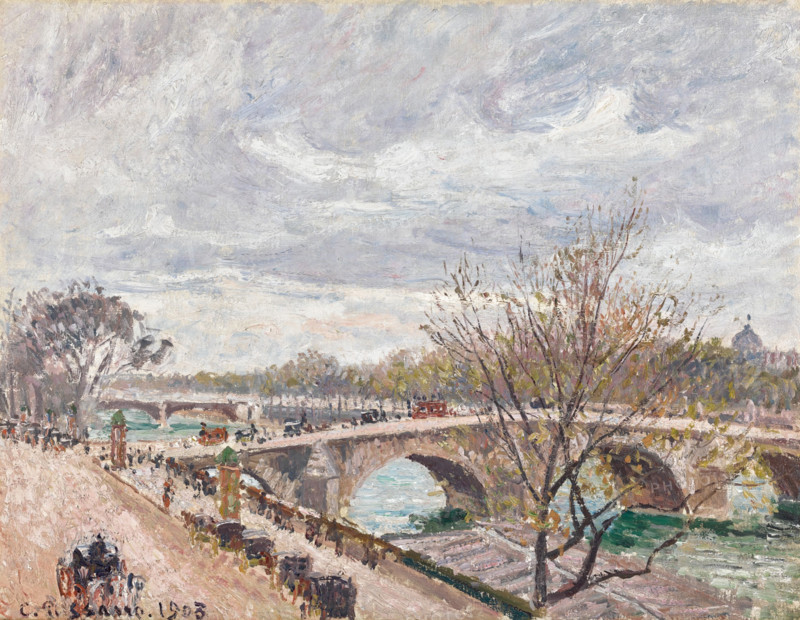 Le Pont-Royal, après-midi, temps couvert, 1903. Creator: Camille Pissarro.