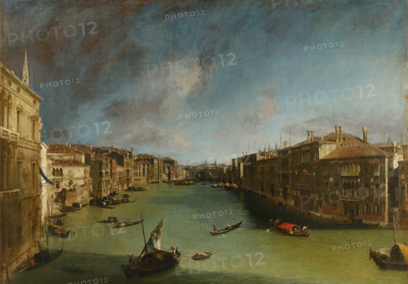 The Grand Canal from Palazzo Balbi towards the Rialto, 1723. Creator: Canaletto.