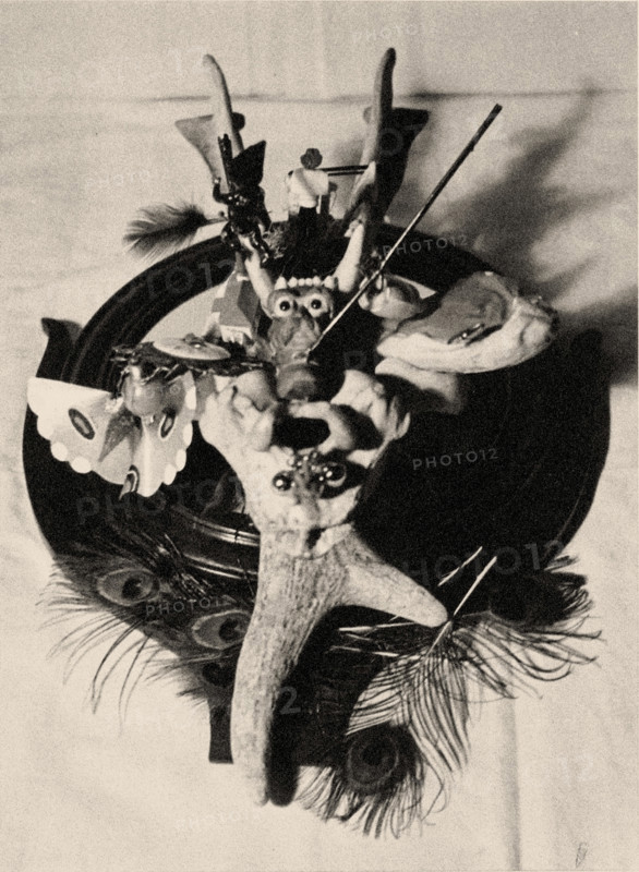 Portrait of André Gide after Benjamin Péret, 1936. Creator: Claude Cahun.