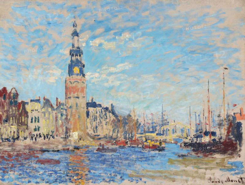 View of the Montelbaanstoren in Amsterdam, 1874. Creator: Claude Monet.
