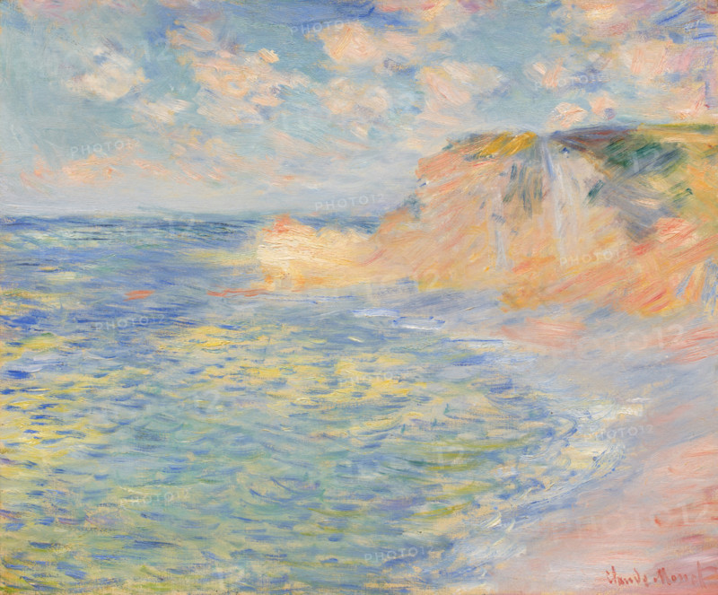 La Falaise d'Amont, 1885. Creator: Claude Monet.