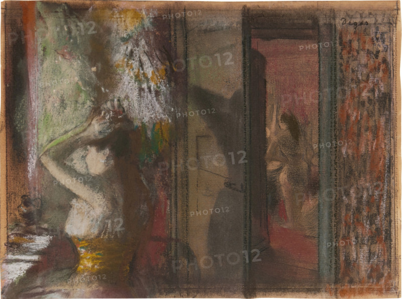 Loge d'actrices (Actresses in Their Dressing Rooms), c1885. Creator: Edgar Degas.