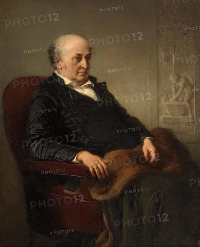 Portrait of the painter Wilhelm von Schadow (1788-1862), First half of the 19th cent. Creator: Eduard Julius Friedrich Bendemann.