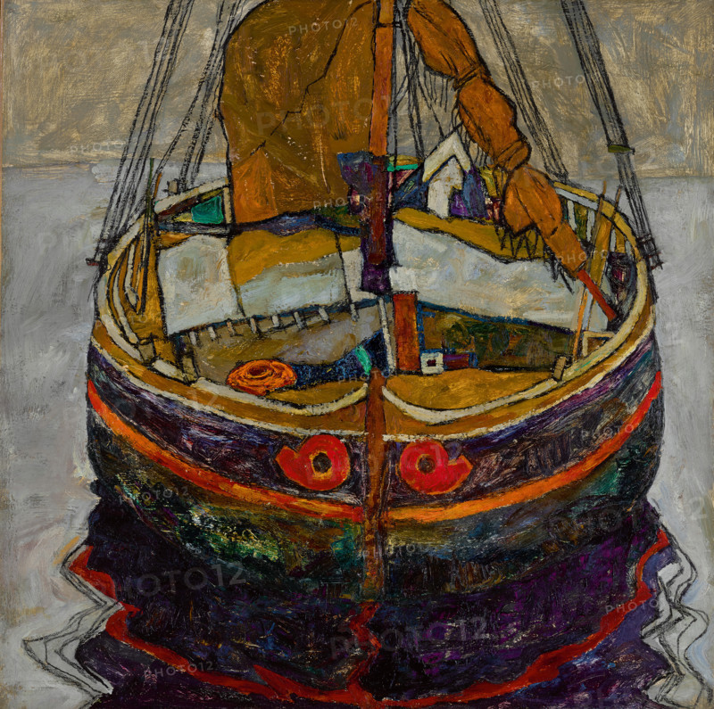 Trieste Fishing Boat, 1912. Creator: Egon Schiele.