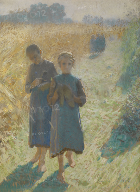 Girls in the field, 1892. Creator: Emile Claus.