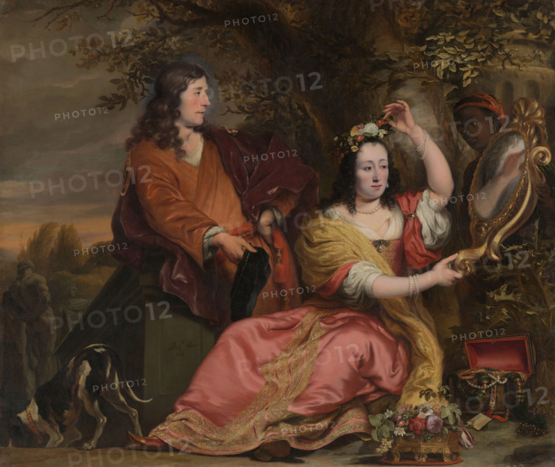 Double portrait of Jan van der Voort (1626-1678) and his sister Catharina van der Voort... 1661. Creator: Ferdinand Bol.