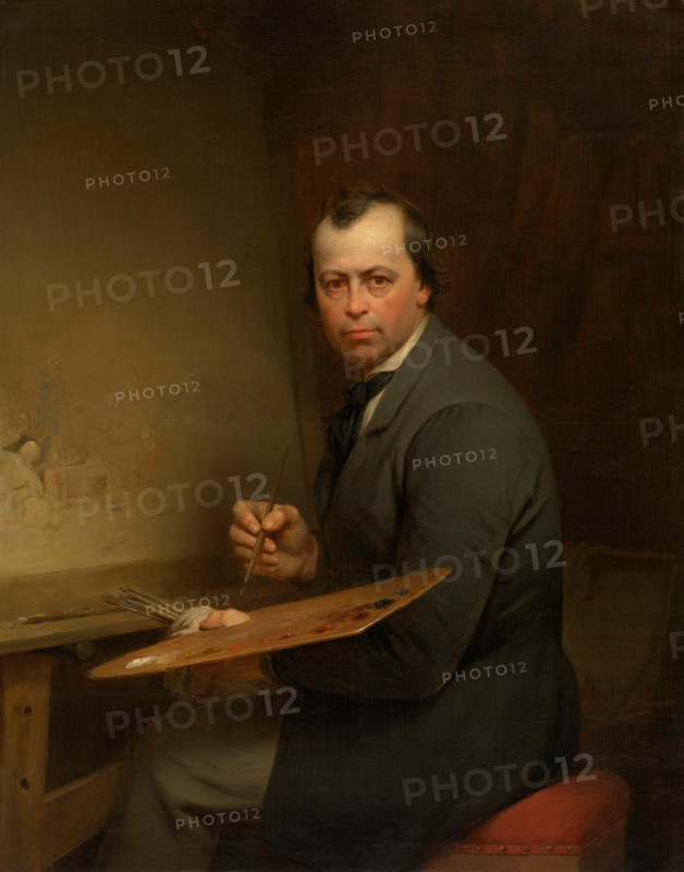 Self-portrait, 1854. Creator: Ferdinand De Braekeleer.