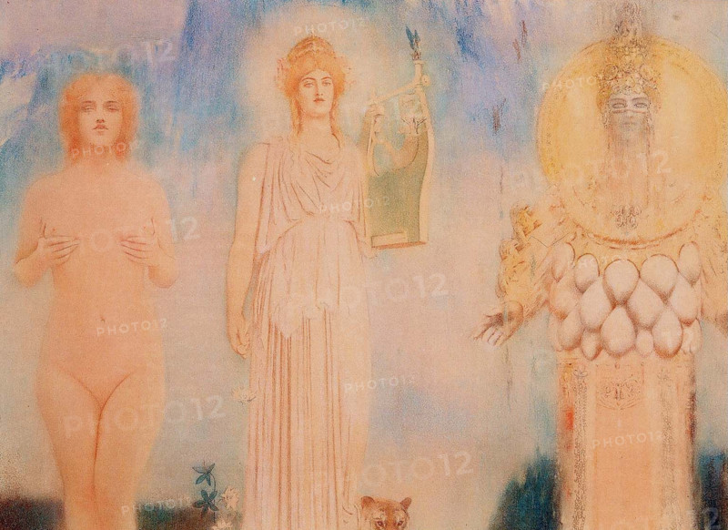 Orphée ou Visions de rêveries ou Diana (Orpheus or Visions of Reveries or Diana), 1912. Creator: Fernand Khnopff.