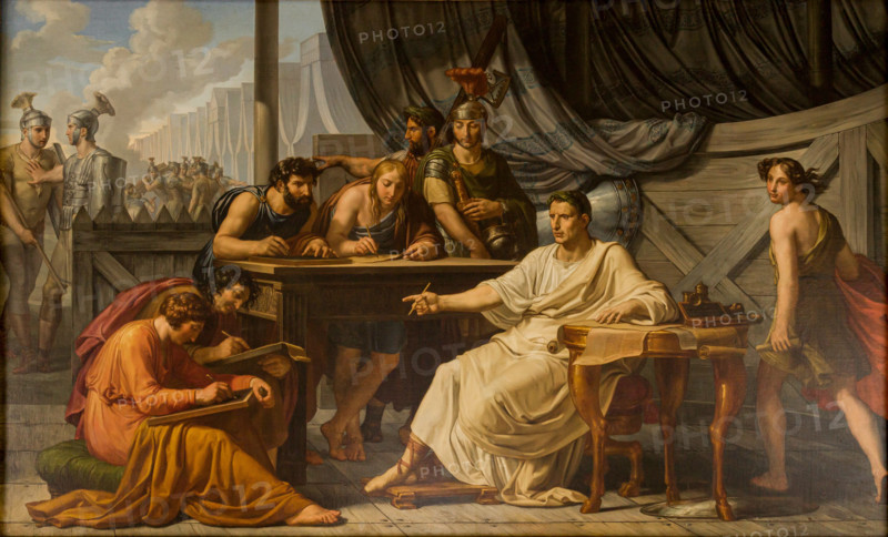 Caesar Dictates His Commentaries, 1812. Creator: Filippo Pelagio, Palagi.