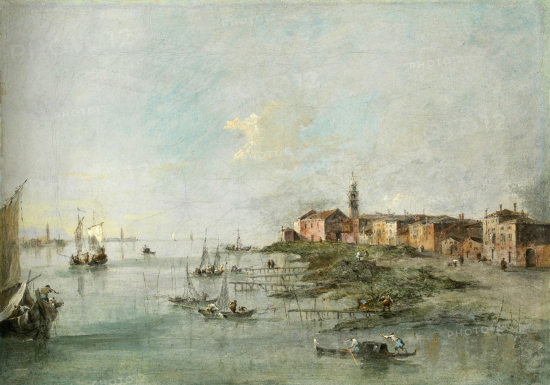 The Giudecca Canal with the Church of Saint Martha, c1775. Creator: Francesco Guardi.