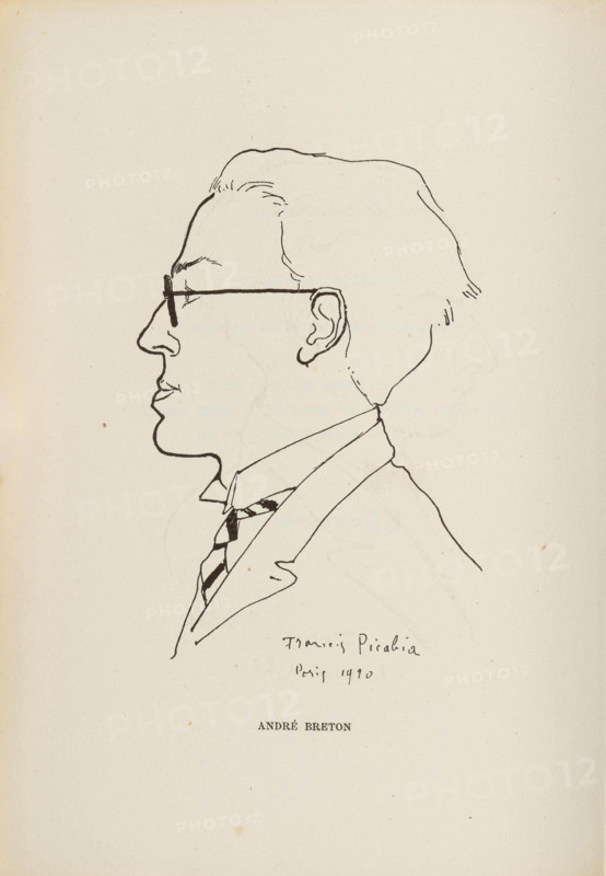 André Breton. From: Les Champs magnetiques, 1920. Creator: Francis Picabia.