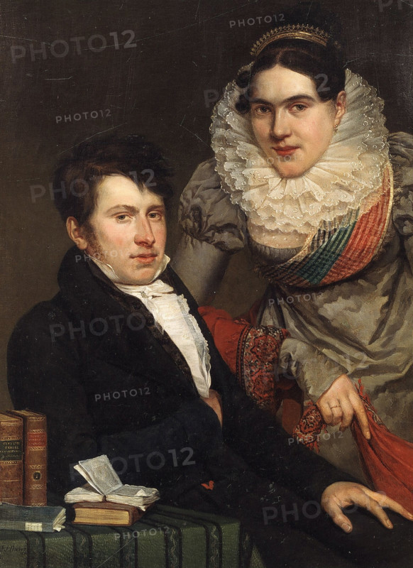 Portrait of a young couple, First quarter of 19th cen. Creator: Francois-Joseph Navez.