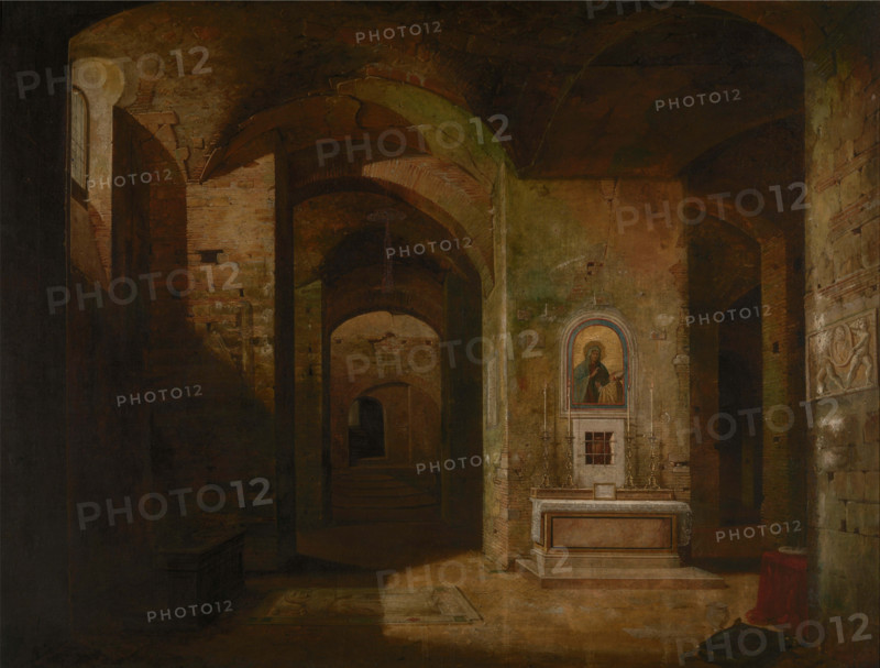 The Crypt of the San Martino ai Monti Basilica in Rome, c1810-1815. Creator: Francois-Marius Granet.