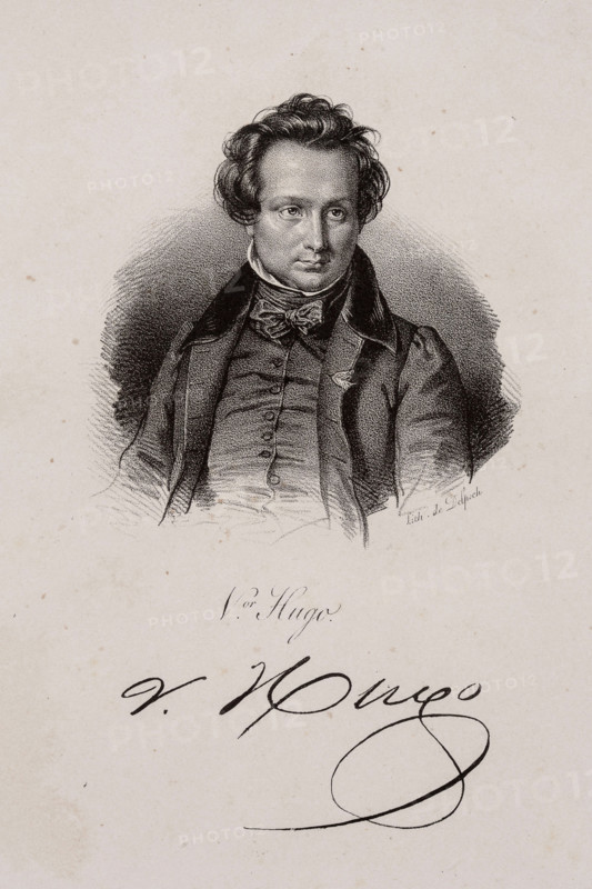 Portrait of Victor Hugo (1802-1885), 1840. Creator: Francois-Seraphin Delpech.