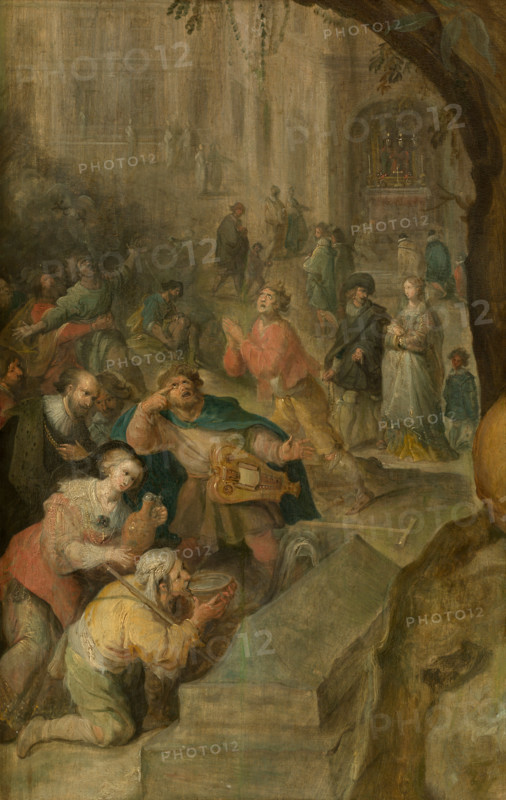 Miraculous Events at the Grave of Saint Bruno the Carthusian, c.1630. Creator: Frans Francken II.
