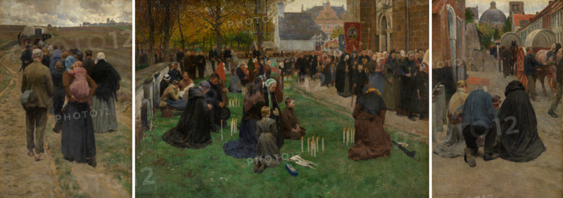 Candle procession in Scherpenheuvel, c1903-1905. Creator: Frans van Leemputten.