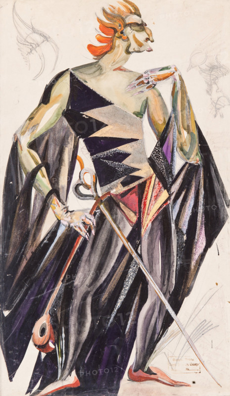 Mephistopheles. Costume design for the opera Faust by Ch. Gounod, 1924. Creator: Fyodor Fyodorovsky.