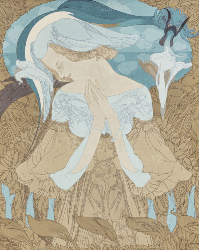 Princess and dragon, 1896. Creator: Georges de Feure.