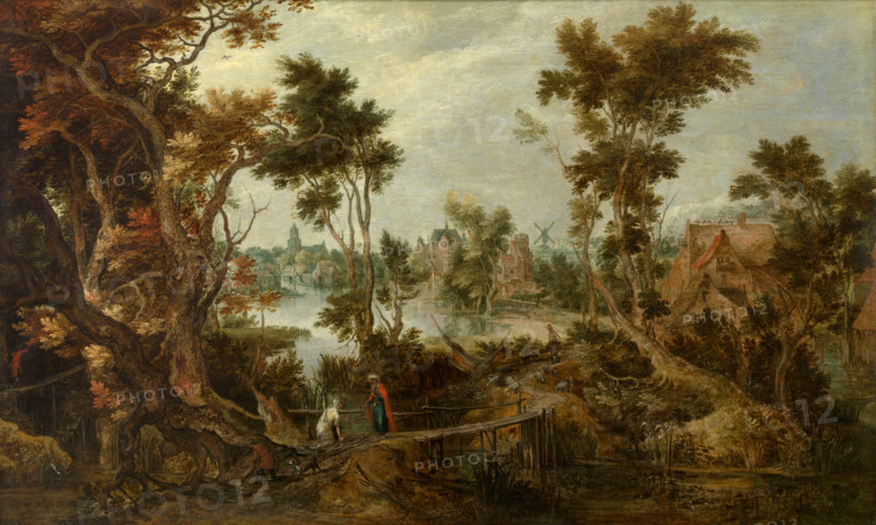 Landscape with Prophet Elijah and the Widow of Zarephath, 1613. Creator: Gillis Claesz. de Hondecoeter.
