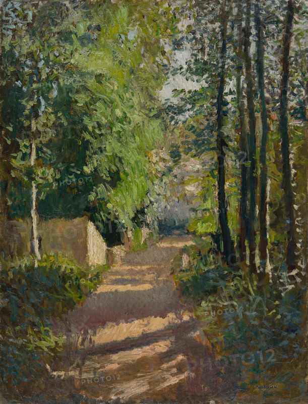 Woodland path, Normandy, c1882. Creator: Gustave Caillebotte.