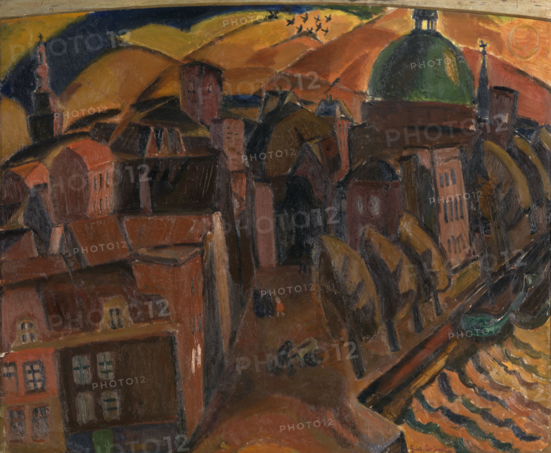 The Church with the Green Dome in Amsterdam, c1919. Creator: Gustave De Smet.