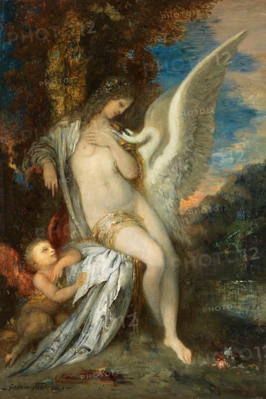 Leda and the Swan, c1875. Creator: Gustave Moreau.