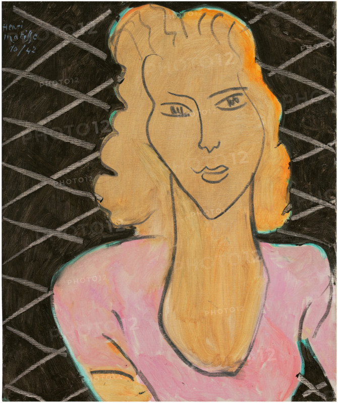 Jeune fille en robe rose (Young girl in a pink dress), 1942. Creator: Henri Matisse.