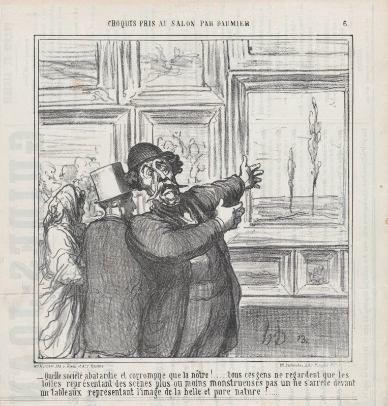Just look what a degenerated and corrupt world we are living in..., from "Sketches from the... Creator: Honore Daumier.