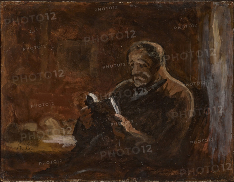 Le Liseur (The Reader), c1868. Creator: Honore Daumier.