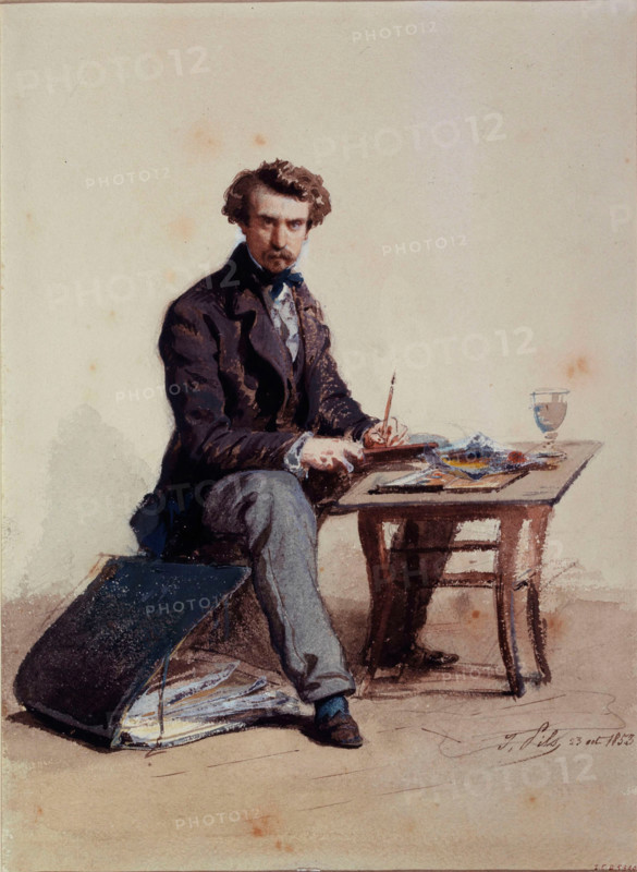 Self-portrait, 1853. Creator: Isidore Pils.