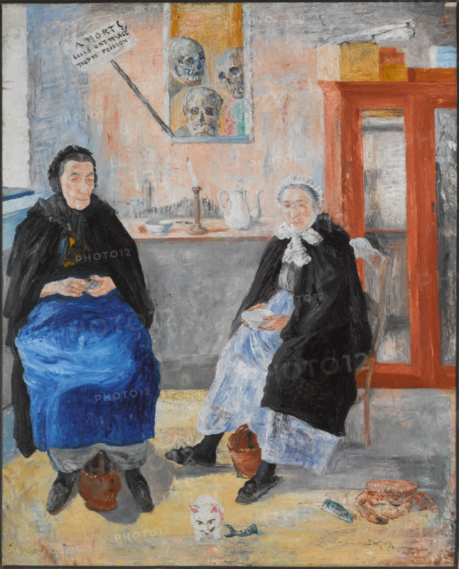 The Melancholy Fishwives, 1892. Creator: James Ensor.