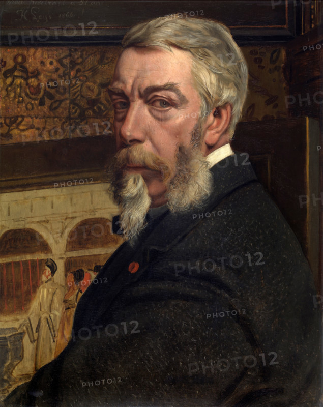 Self-portrait, 1866. Creator: Jan August Hendrik Leys.