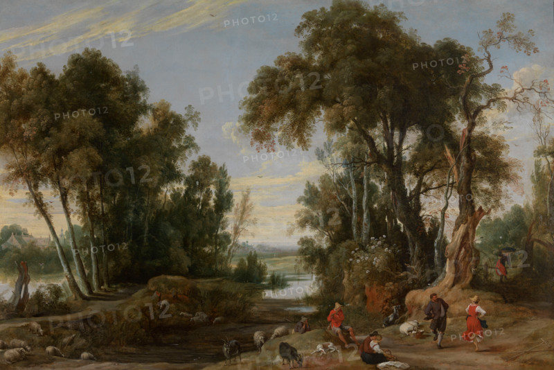 Landscape with dancing Shepherds, 1631. Creator: Jan Wildens.