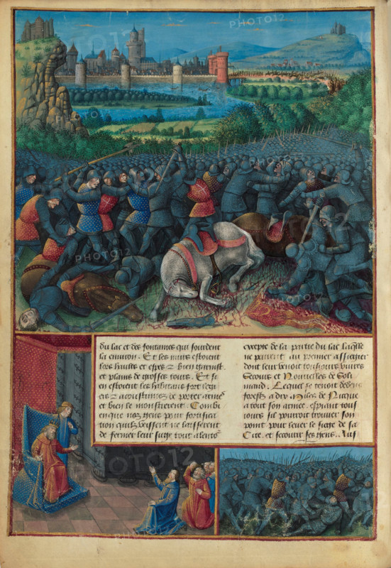 The siege of Nicaea. From "Les Passages d'outremer" by Sébastien Mamerot, 1474. Creator: Jean Colombe.