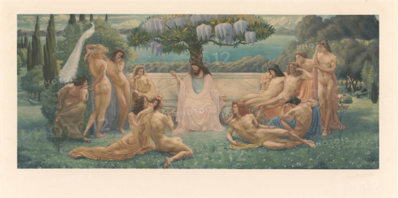 L'école de Platon (Plato's School), 1898. Creator: Jean Delville.