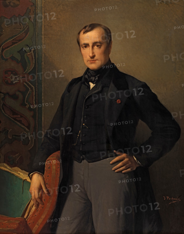 Portrait of the painter Paul Delaroche (1797-1856), 1889. Creator: Jean Francois Portaels.
