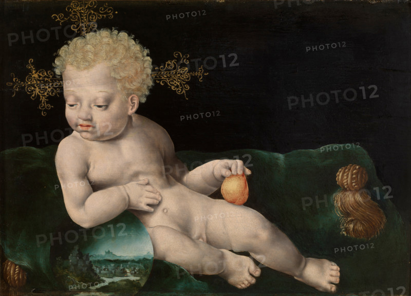 Christ child with orb and pear, Between 1500 and 1550. Creator: Joos van Cleve.