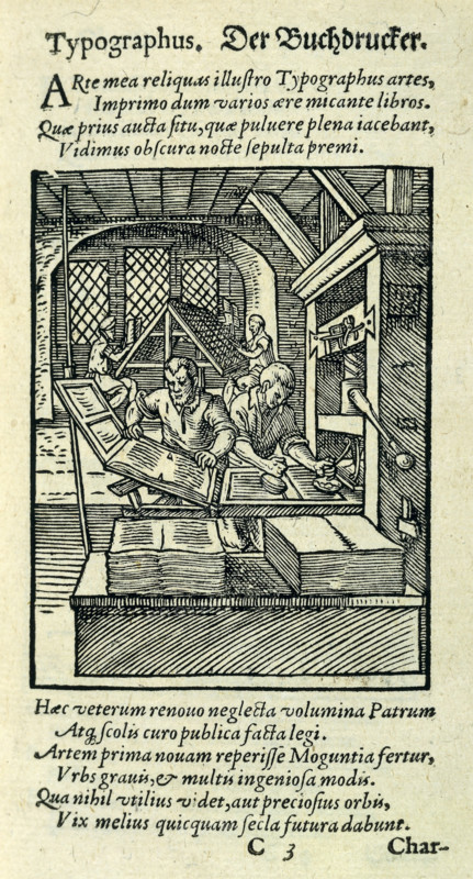 The Printer's Workshop, 1568. Creator: Jost Amman.