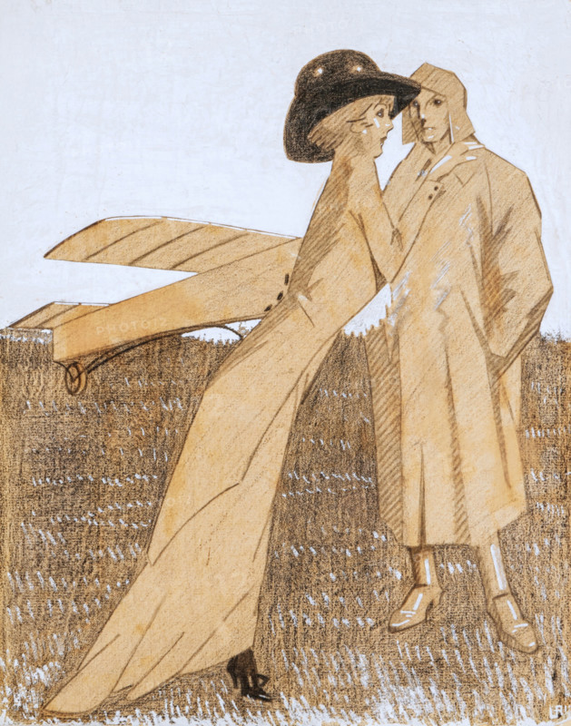 At the airport. Creator: Juan Gris.