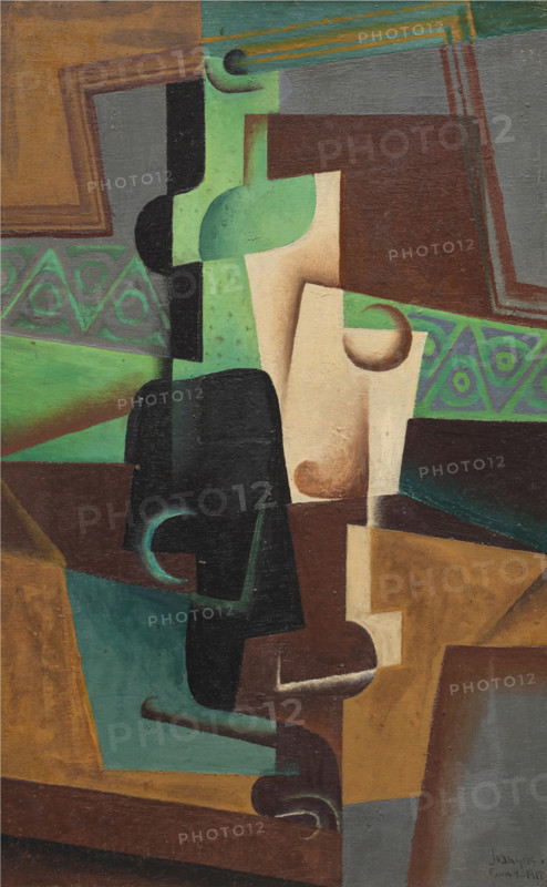 Carafe and pipe, 1917. Creator: Juan Gris.