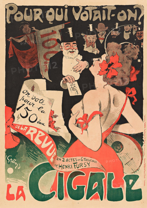 La Cigale, 1898. Creator: Jules Alexandre Grun.
