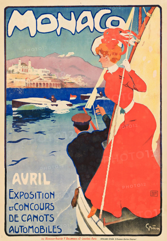 Monaco Exposition et concours de canots automobiles, 1905. Creator: Jules Alexandre Grun.
